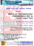 RNESF - 22  marzo 2005 - iniziativa a sostegno del Genova Legal Team