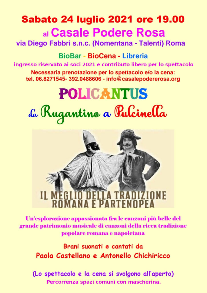 POLICANTUS da Rugantino a Pulcinella concerto 24 luglio 2021