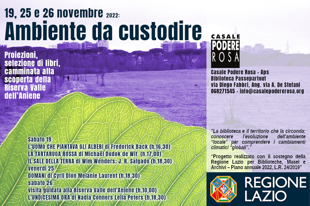 Ambiente da custodire. 19, 25 e 26 novembre 2022