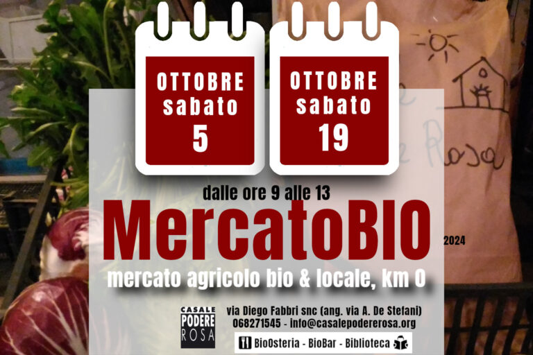 MercatoBIO sabato 5 e 19 ottobre 2024