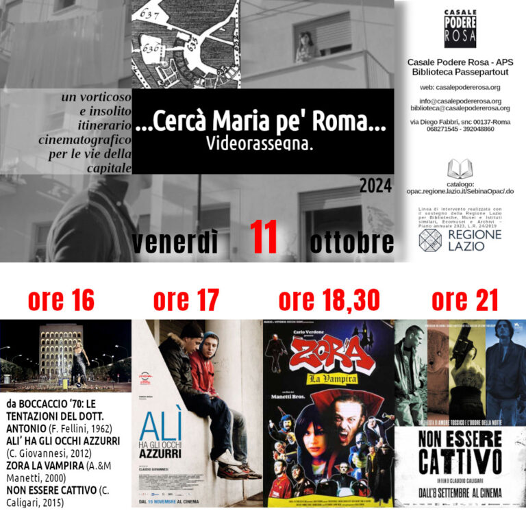 Cercà Maria pe’ Roma – Cineforum in saletta venerdì 11 ottobre 2024