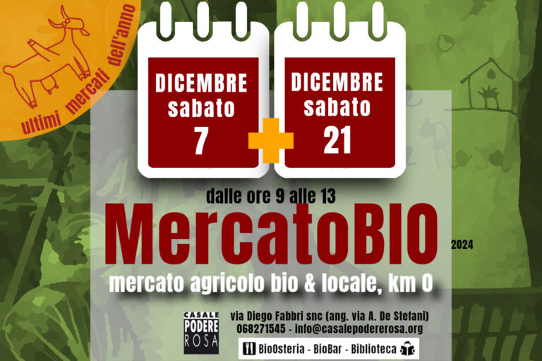 MercatoBIO sabato 7 e 21 dicembre 2024