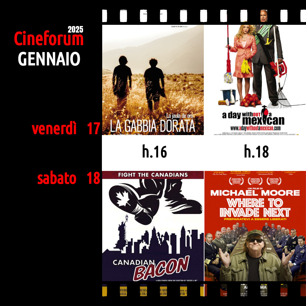 Cineforum in saletta venerdì 17 e sabato 18 gennaio 2025