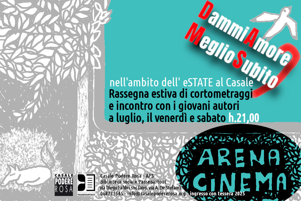 estateDAMS. Rassegna cortometraggi 2025. A luglio, il venerdì e sabato h.21