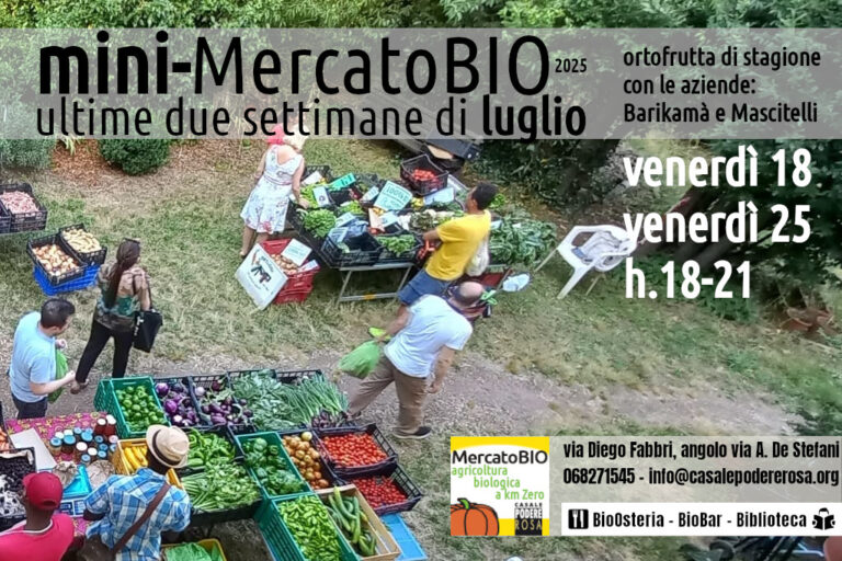 mini-MercatoBIO, venerdì 18 e 25 luglio 2025