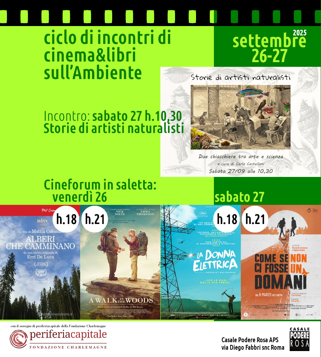 Cineforum e non solo in saletta venerdì 26 e sabato 27 settembre 2025 – incontri cinema&libri Ambiente 04