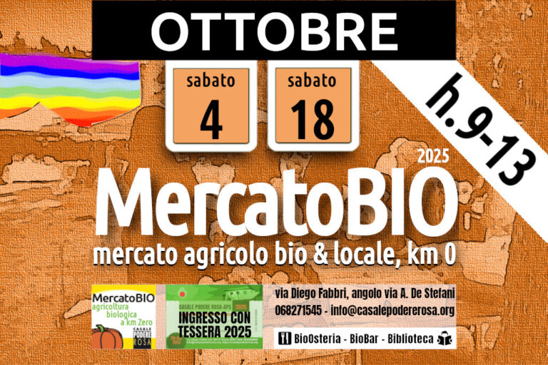 MercatoBIO sabato 4 e 18 ottobre 2025