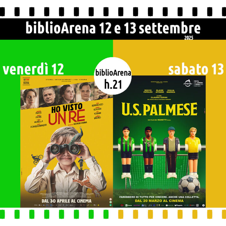 Cineforum in saletta / con il popolo palestinese venerdì 12 e sabato 13 settembre 2025