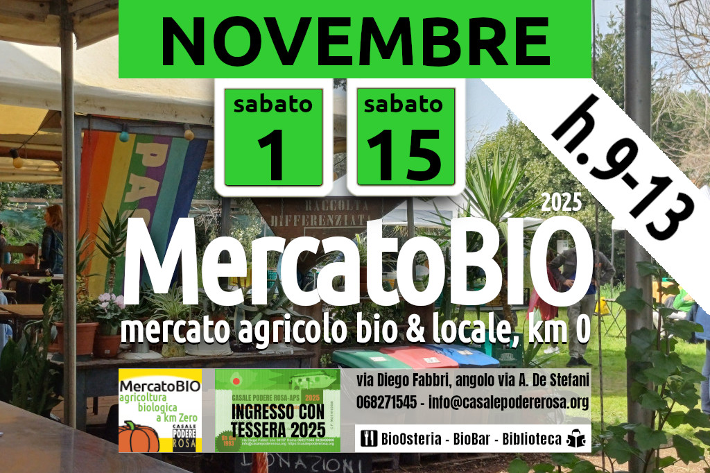 MercatoBIO sabato 1 e 15 novembre 2025