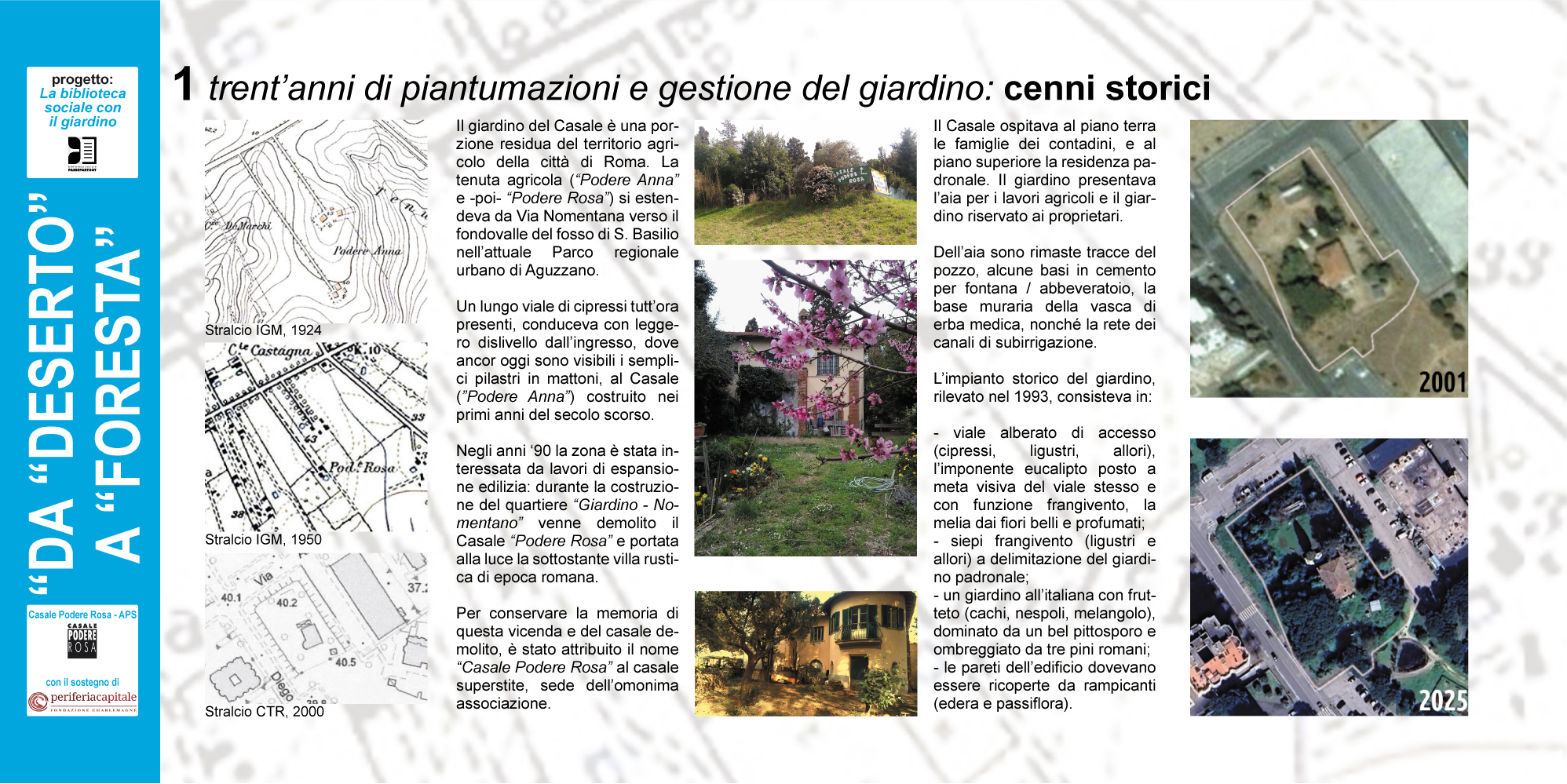 1. trent’anni di piantumazioni e gestione del giardino: cenni storici