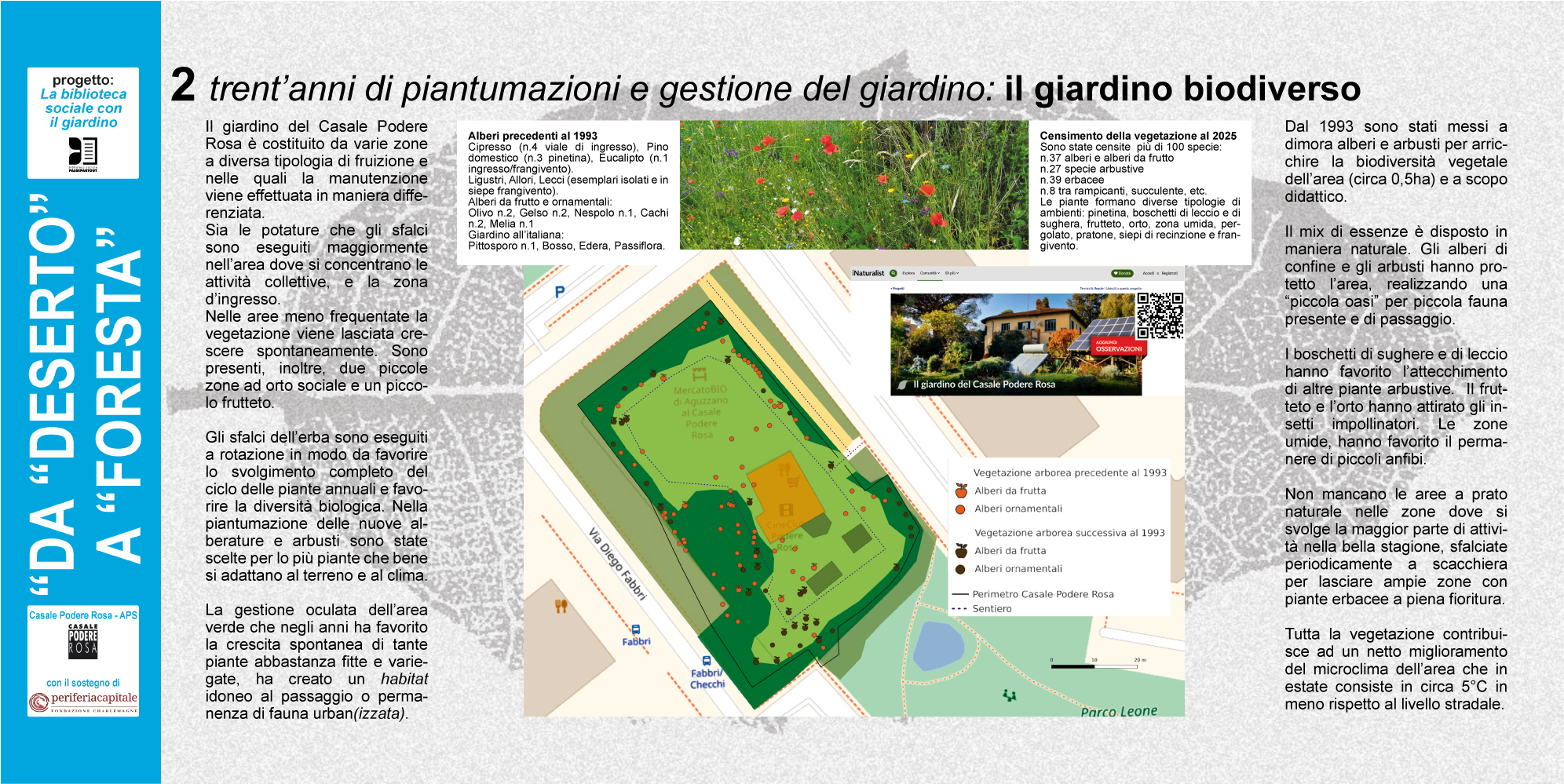 trent’anni di piantumazioni e gestione del giardino: il giardino biodiverso