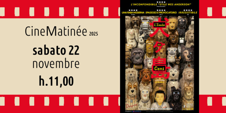 Cinematinée in saletta sabato 22 novembre 2025