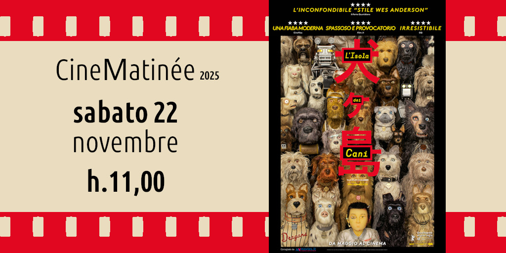 Cinematinée in saletta  sabato 22 novembre 2025