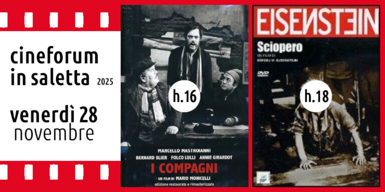 Cineforum n saletta venerdì 28 novembre 2025