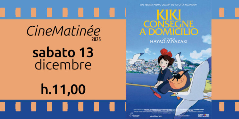 CineMatinée in saletta sabato 13 dicembre 2025