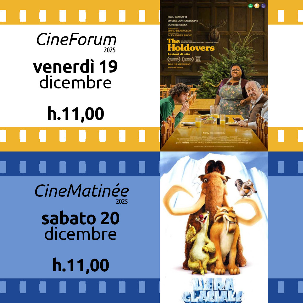 Pubblicato il 16/12/2025 di hastalavictoria
Cineforum in saletta venerdì 19 e Cinematinée sabato 20 dicembre 2025