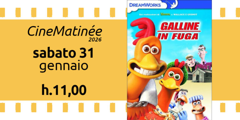 Cinematinée sabato 31 gennaio 2026