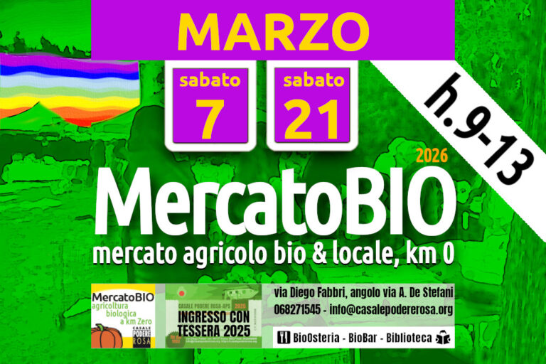 MercatoBIO sabato 7 e 21 marzo 2026