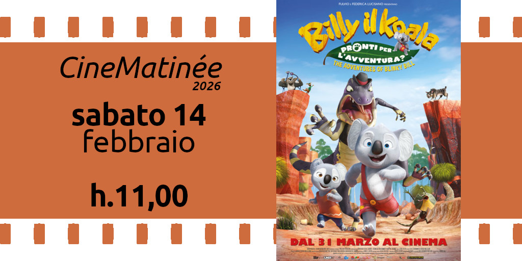 Cinematinée sabato 14 febbraio 2026