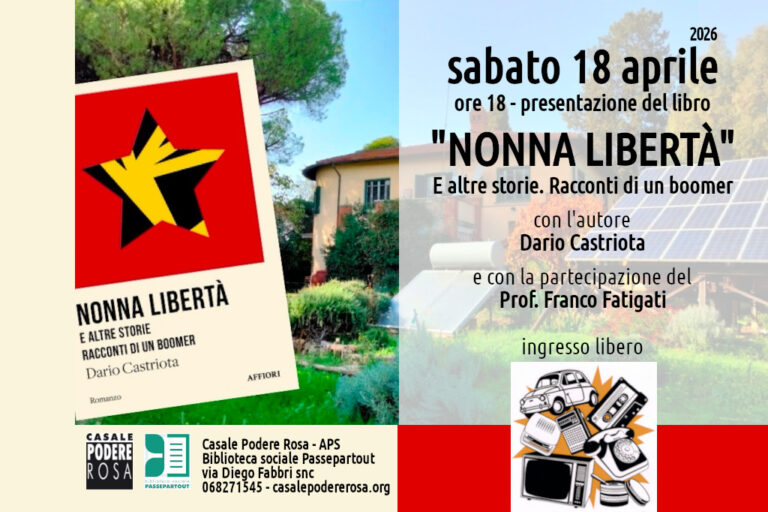 Presentazione del libro NONNA LIBERTÀ. Sabato 18 aprile 2026