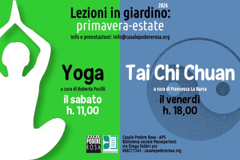 YOGA e THAI CHI lezioni in giardino 2026