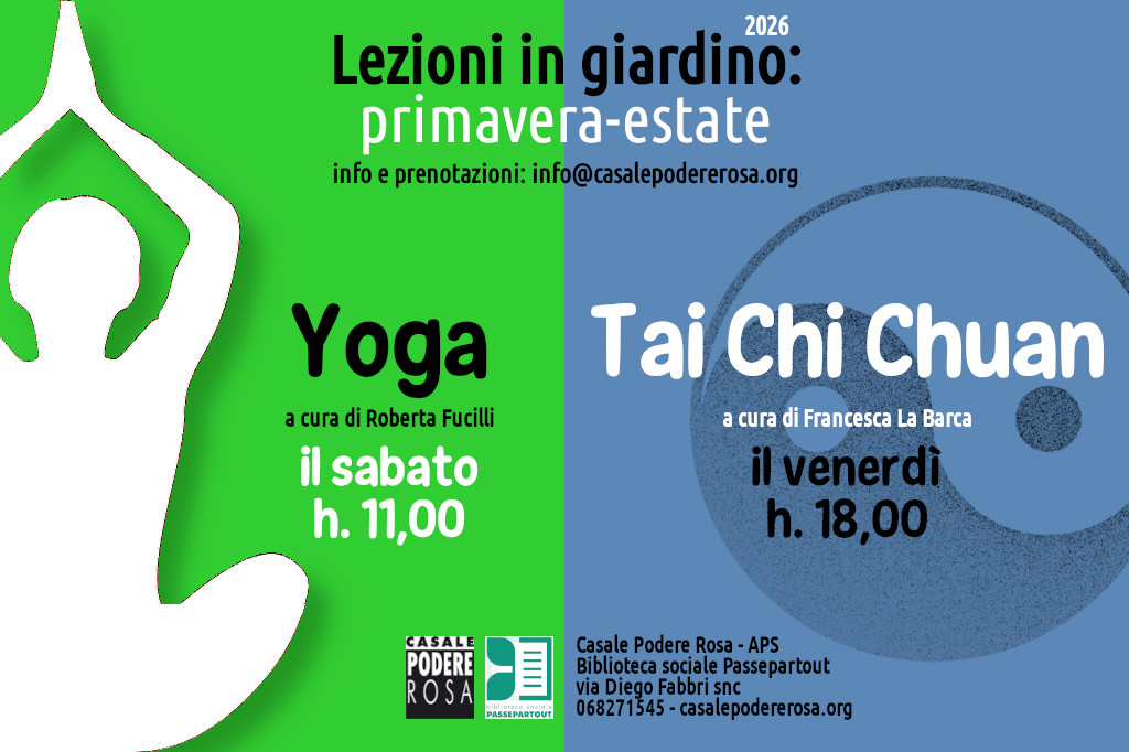 YOGA e THAI CHI lezioni in giardino 2026