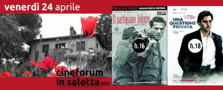 Cineforum in saletta venerdì 24 aprile 2026
