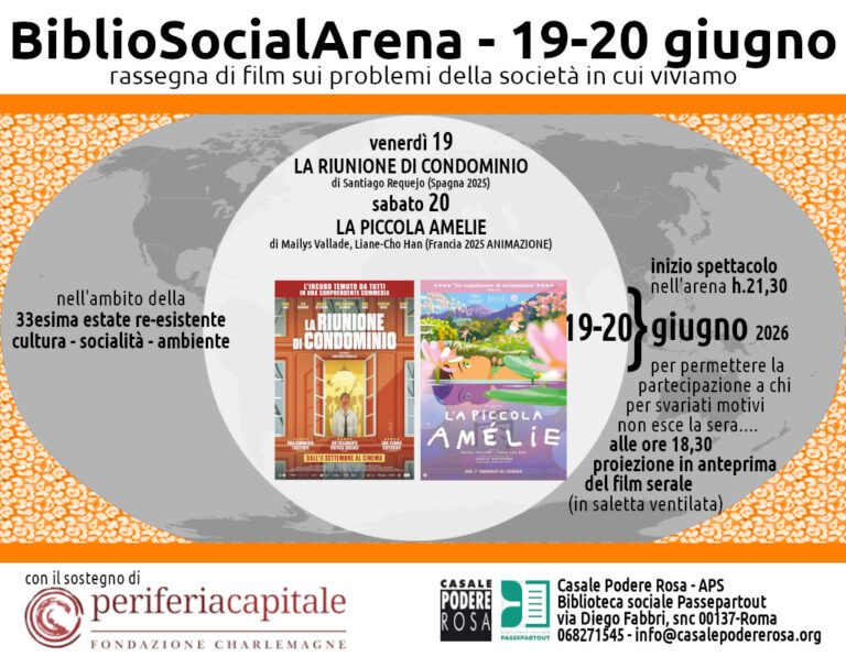 BiblioSocialArena (seconda settimana) 19-20 giugno 2026