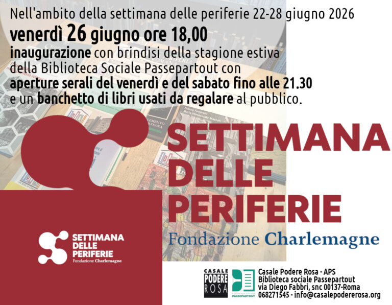Biblioteca Passepartout, inaugurazione con brindisi della stagione estiva: venerdì 26 giugno 2026