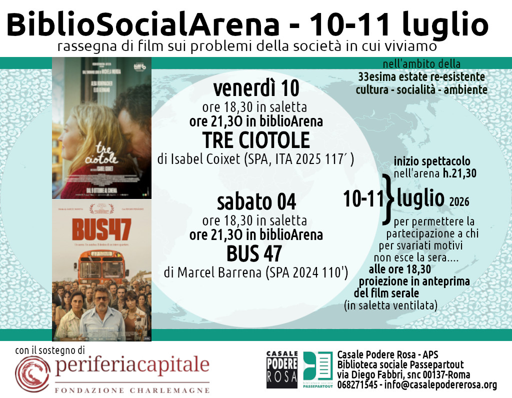 BiblioSocialArena (quinta settimana) 10-11 luglio 2026