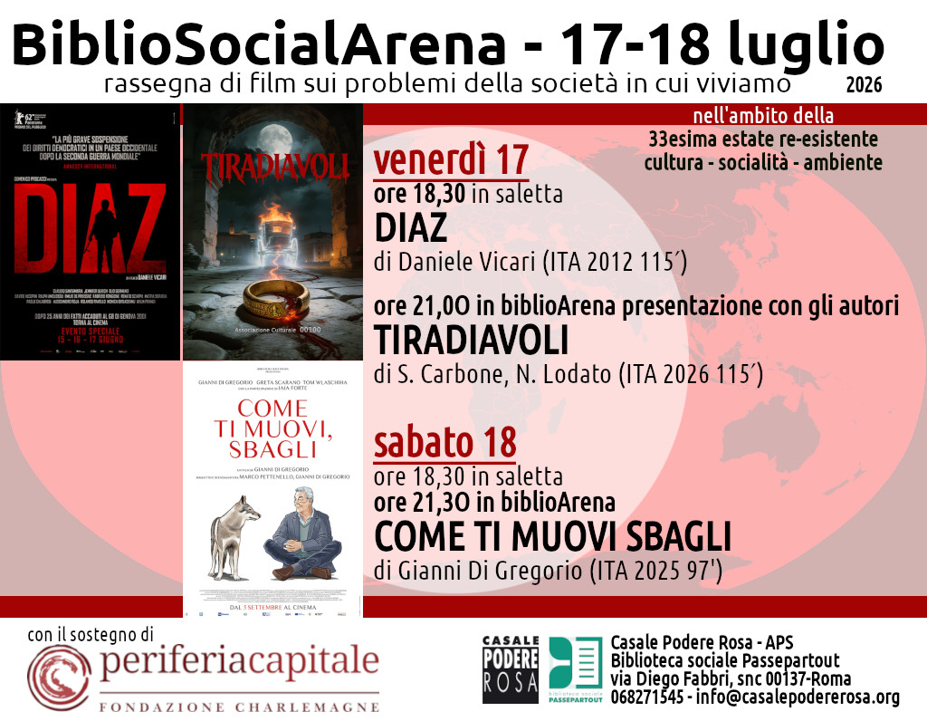 BiblioSocialArena (sesta settimana) 17-18 luglio 2026