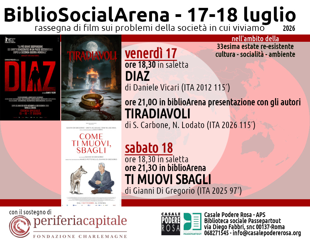 BiblioSocialArena (sesta settimana) 17-18 luglio 2026