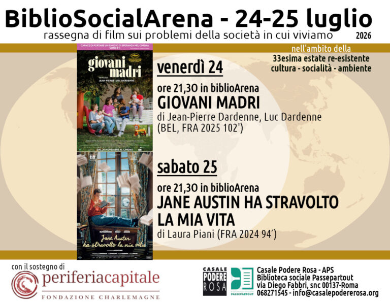 BiblioSocialArena (settima settimana) 24-25 luglio 2026