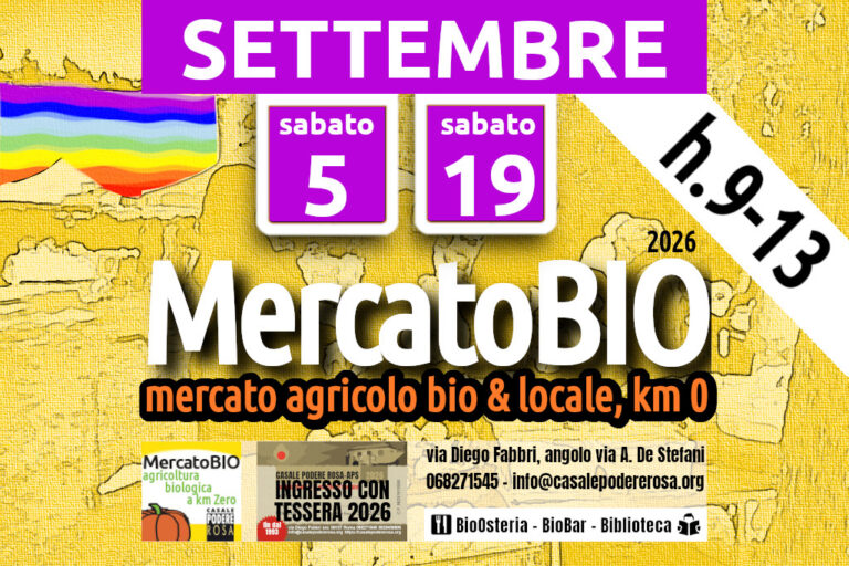 MercatoBIO sabato 5 e 19 settembre 2026