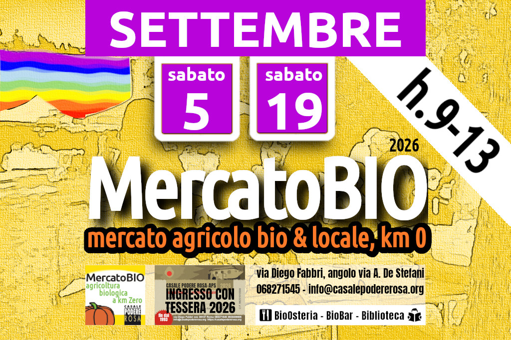 MercatoBIO sabato 5 e 19 settembre 2026