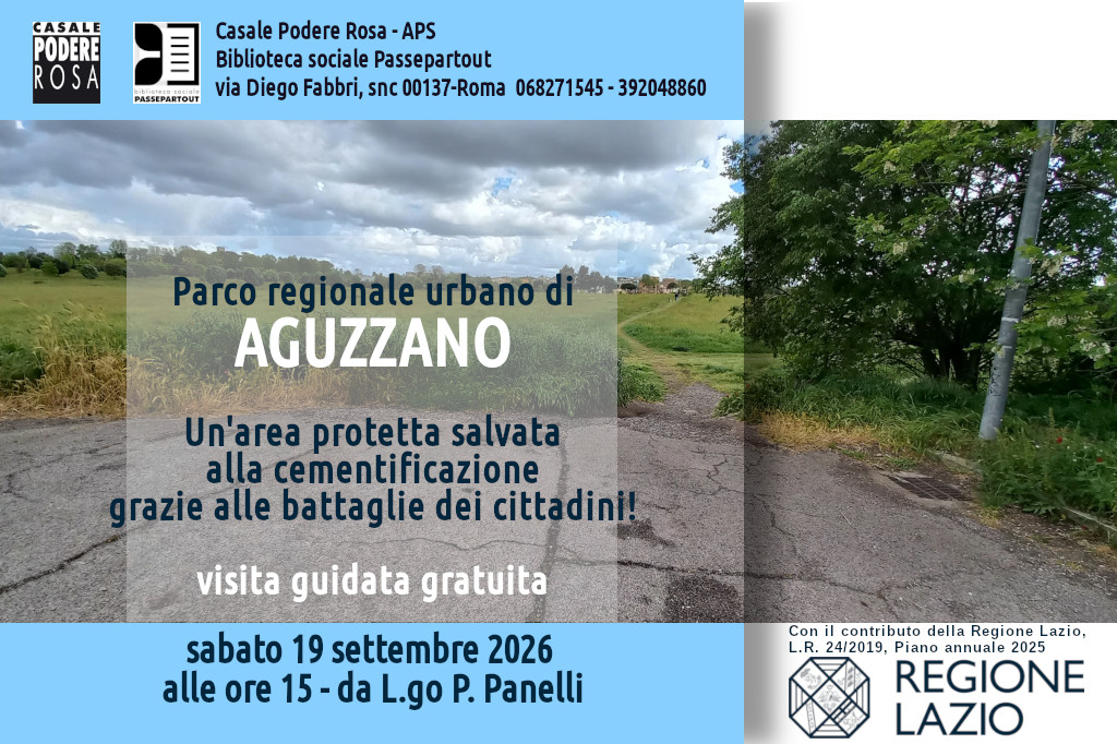 AGUZZANO: visita guidata sabato 19 settembre 2026