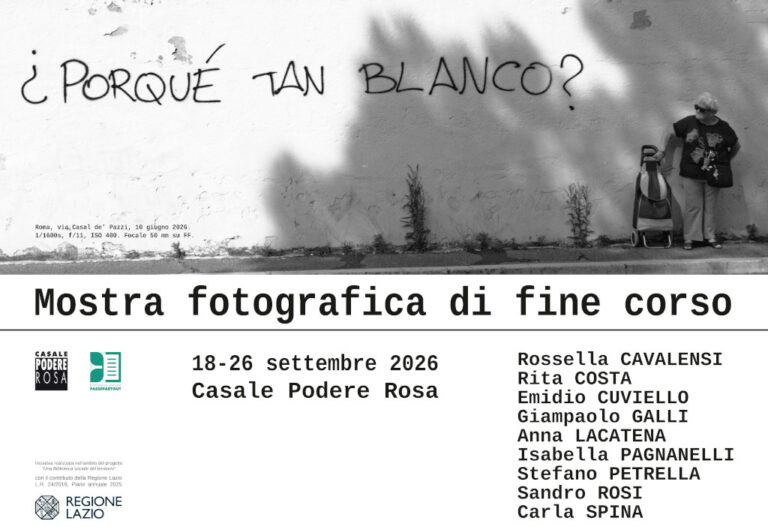 FOTOGRAFIA: mostra di fine corso 18-26 settembre 2026