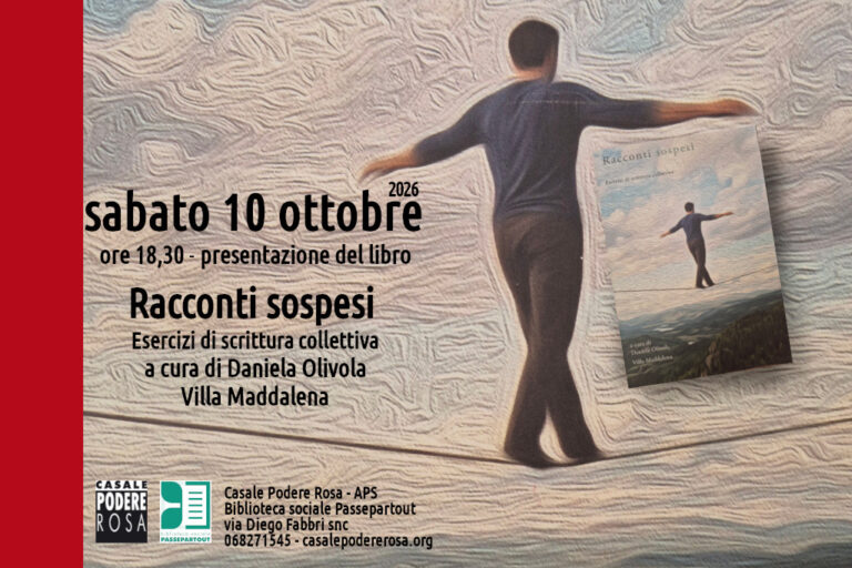 Presentazione del libro Racconti sospesi sabato 10 ottobre 2026