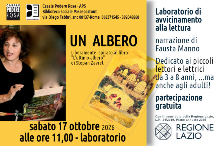 Un albero. Laboratorio sabato 17 ottobre 2026