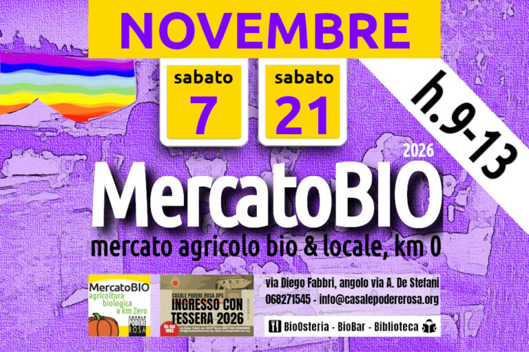 MercatoBIO sabato 7 e 21 novembre 2026