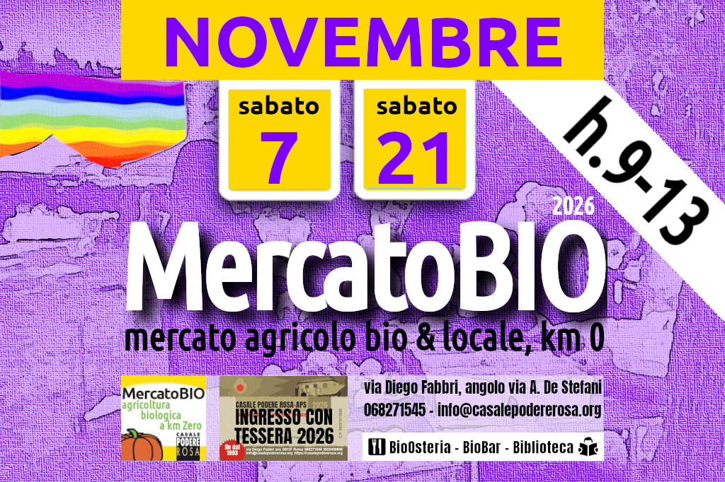 MercatoBIO sabato 7 e 21 novembre 2026